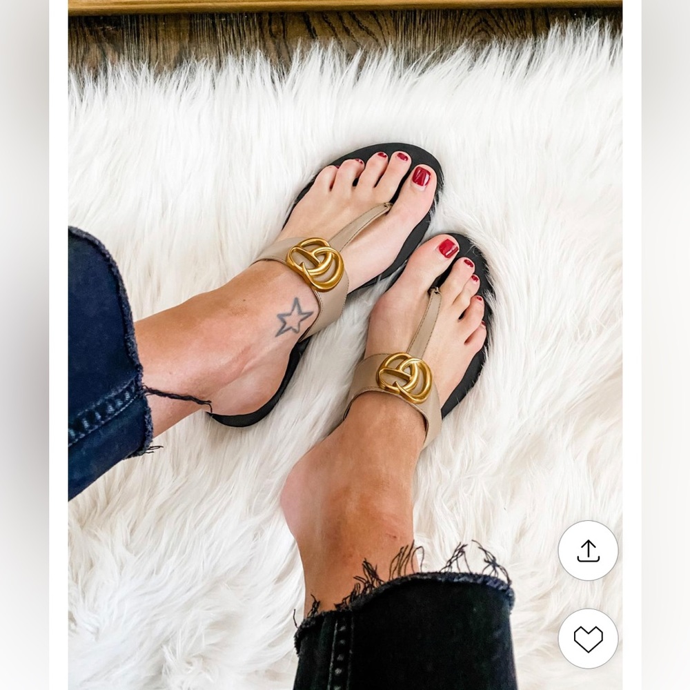 Brielle tan kellParker sandals. Look a like to Gucci. Good condition